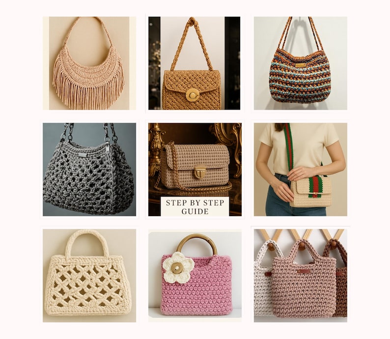 100 Luxury Crochet Handbag Patterns (PDF)