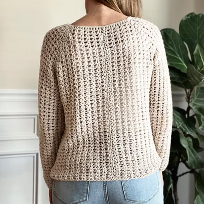 The Brogan Top Down Sweater – Crochet Pattern (PDF)