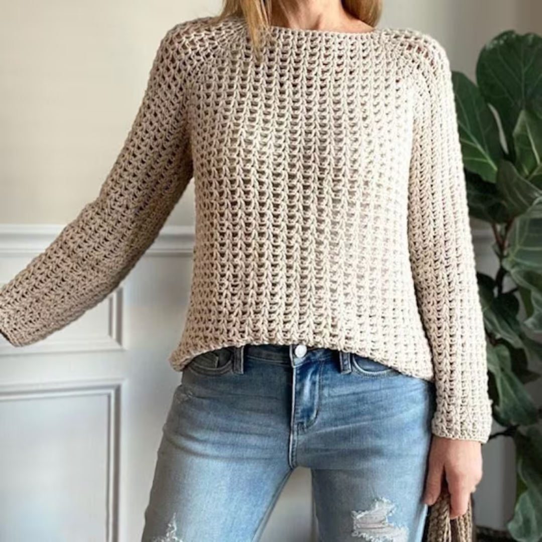 The Brogan Top Down Sweater – Crochet Pattern (PDF)