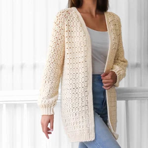 ELLA Crochet cardigan-Easy raglan pattern top PDF