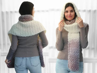 the AMARA Turtleneck Scarf—a modern crochet pattern