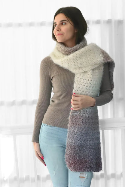 the AMARA Turtleneck Scarf—a modern crochet pattern