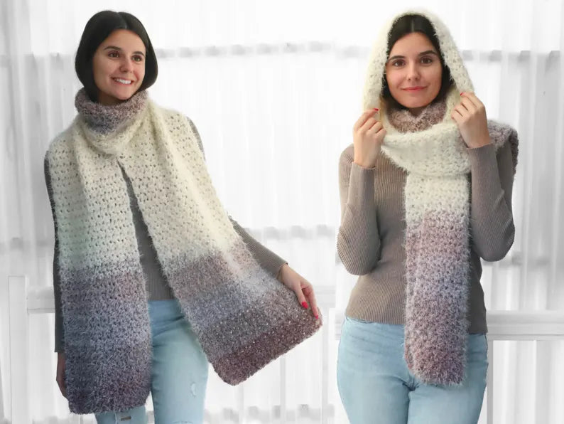 the AMARA Turtleneck Scarf—a modern crochet pattern