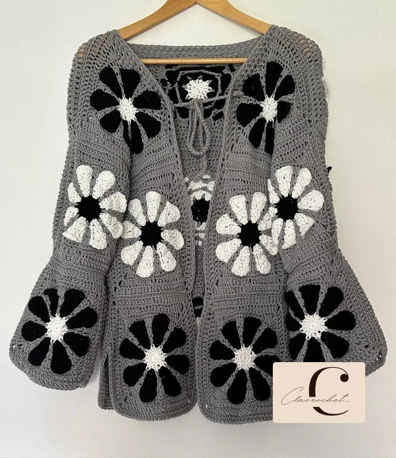 Vintage Crochet Cardigan Pattern (PDF)