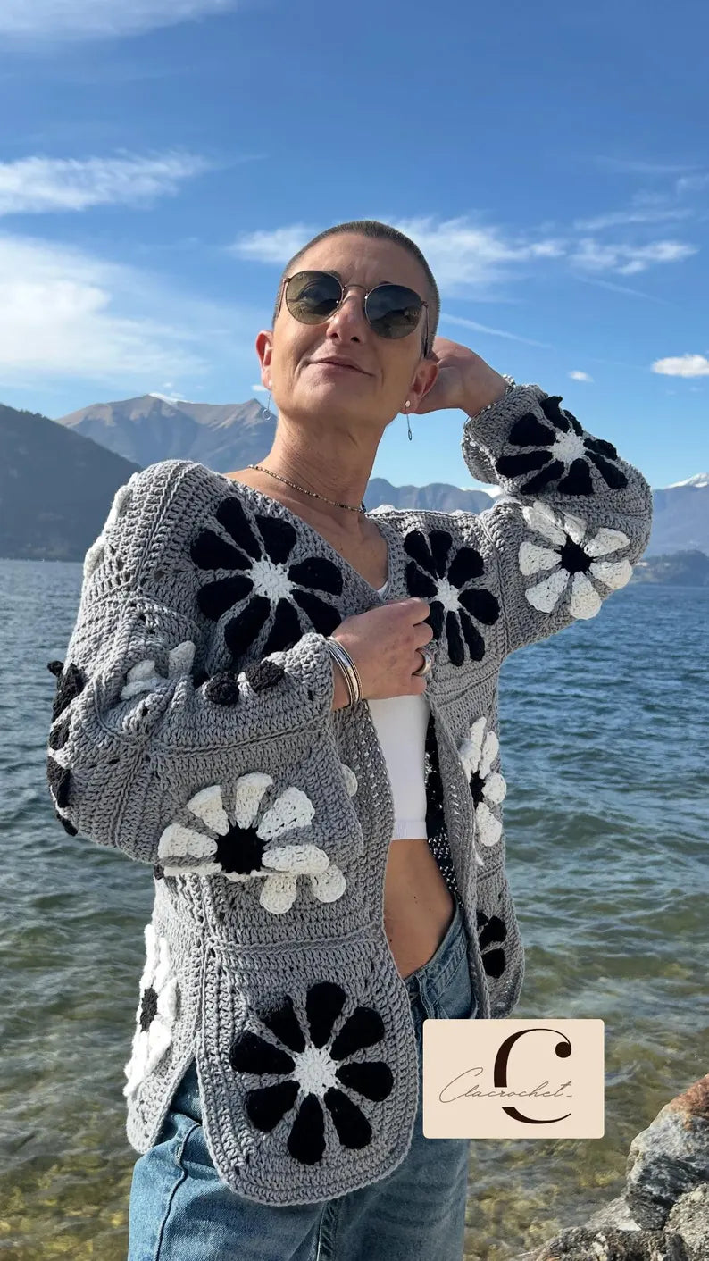 Vintage Crochet Cardigan Pattern (PDF)