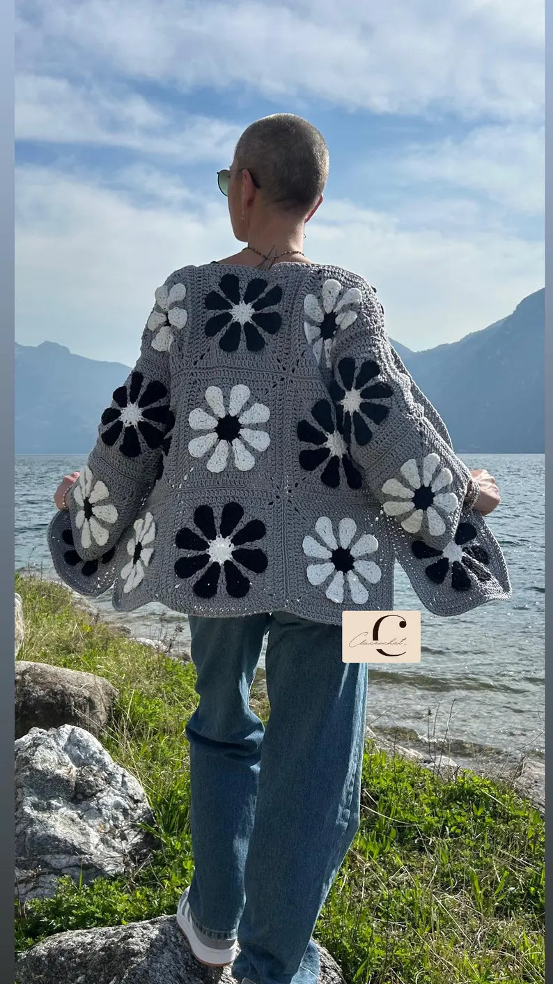 Vintage Crochet Cardigan Pattern (PDF)